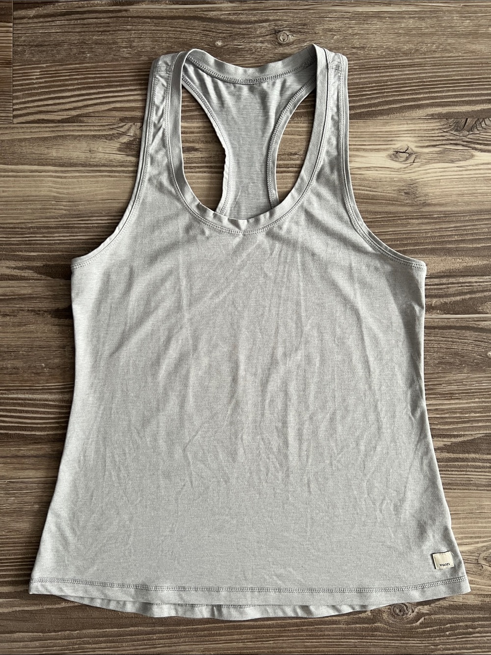 Vuori Lux Performance Tank Top Heathered Grey Size Medium
